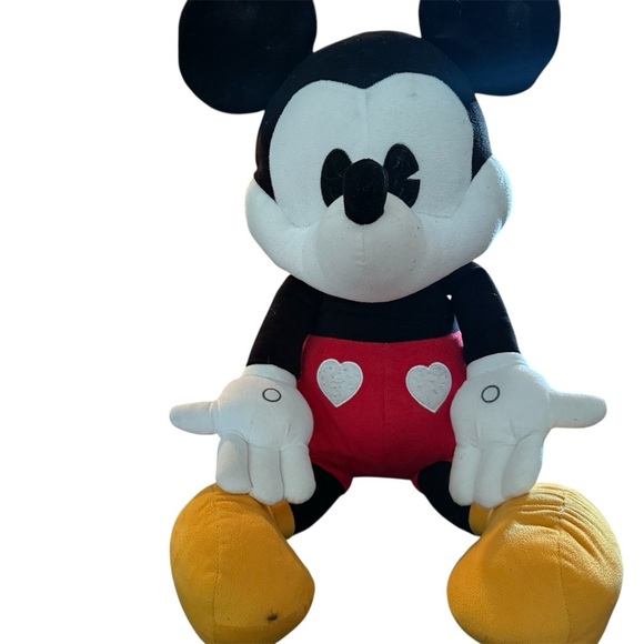 Vintage Disney Mickey Mouse Stuffed Animal Black and Red 25” - Picture 2 of 2